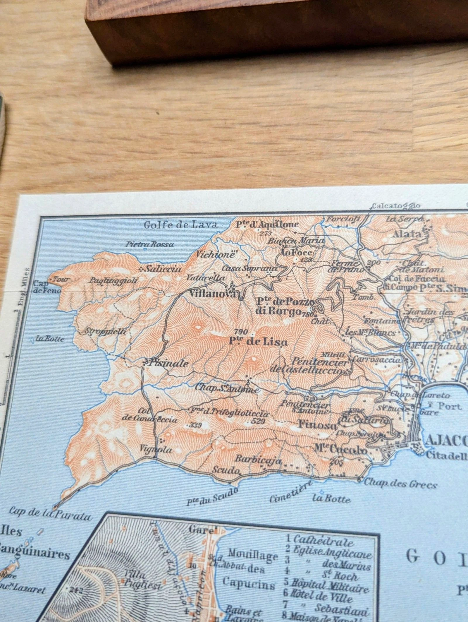 O Golfo de Ajaccio, mapa original impresso em 1906 – photo 7